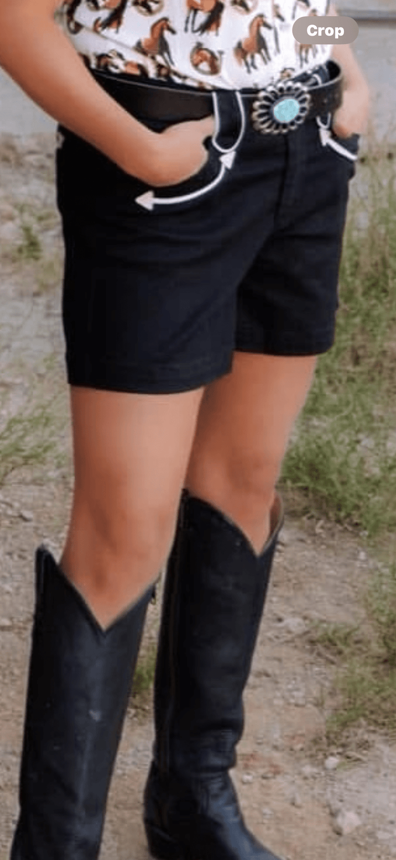 Shop Envi Me The Retro Western Must Have Black Shorts
