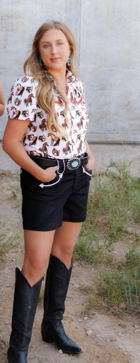Shop Envi Me The Retro Western Must Have Black Shorts