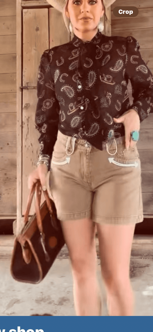 Shop Envi Me The Retro Western Must Have Fall Shorts L & XL Only