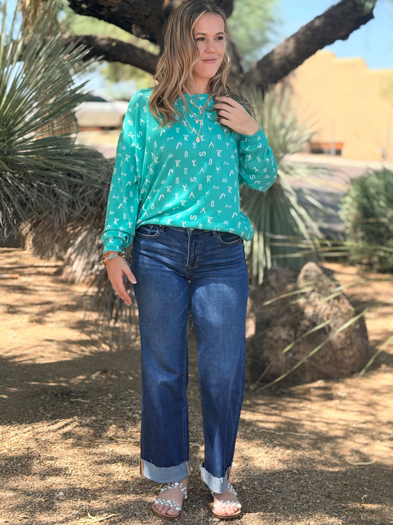 Risen Bottoms The Risen Ankle Crop Slouchy Mid Rise Boyfriend Cuffed Jeans