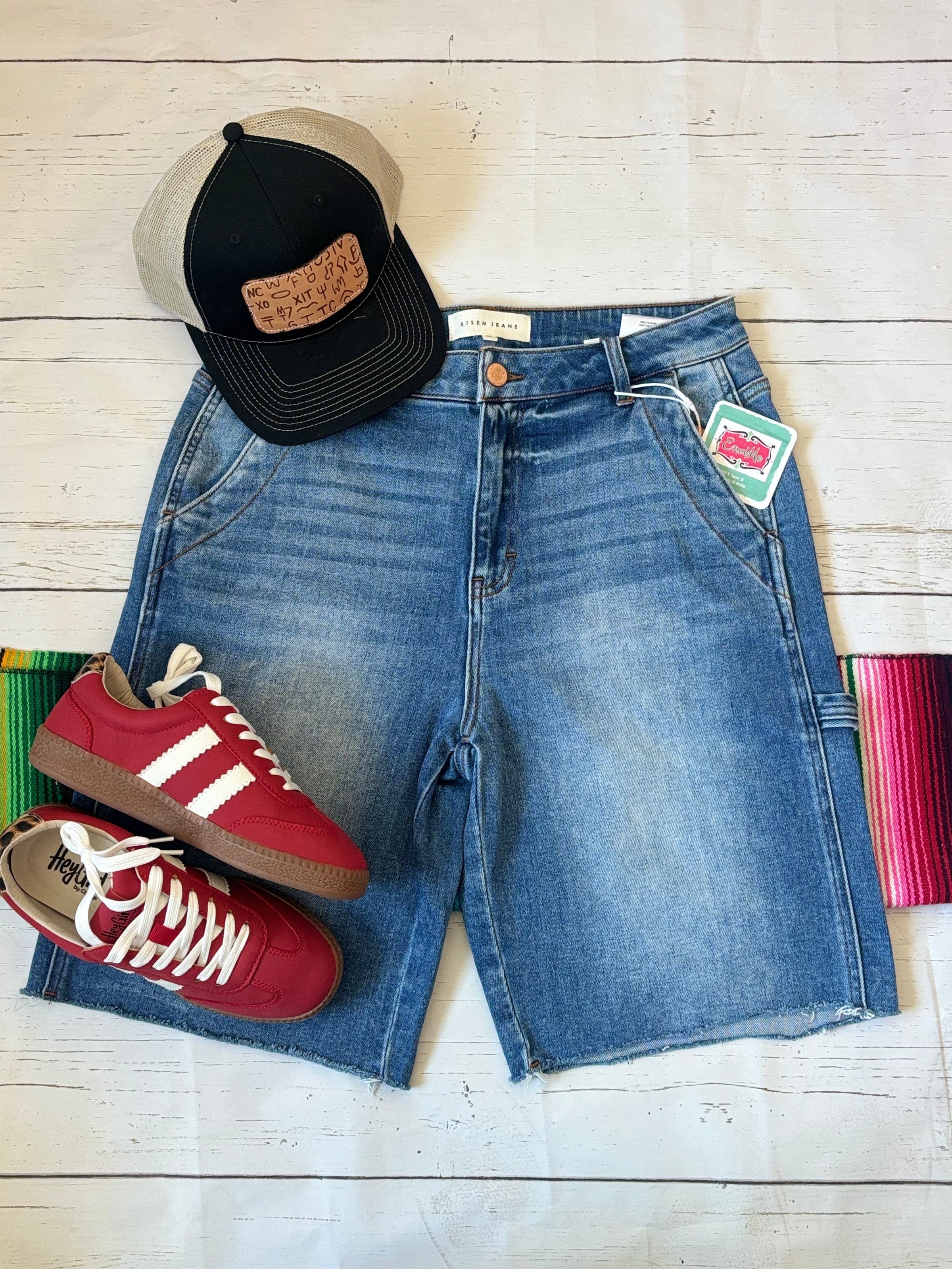 Judy Blue Bottoms The Risen Bermuda Trouser Pocket Shorts