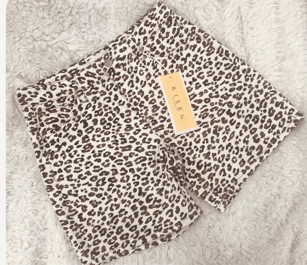 Shop Envi Me The Risen Cheetah Print Mid Rise Shorts