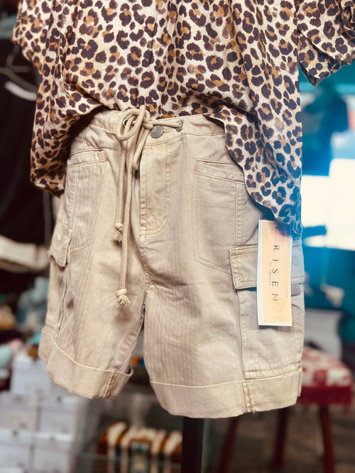 Shop Envi Me Bottoms The Risen Fall Khaki Cargo Short