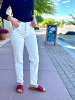 Vervet Bottoms The Risen High Rise Button Down Denim