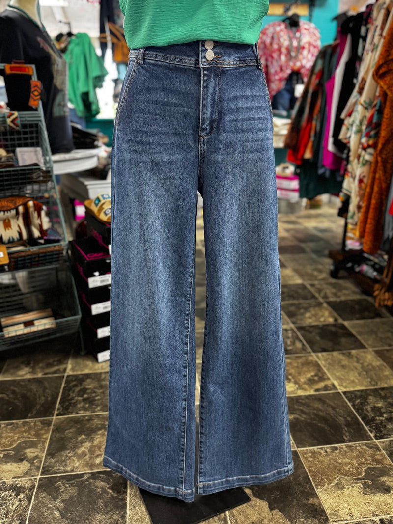 Risen Bottoms The Risen Trouser Style Wide Leg Denim