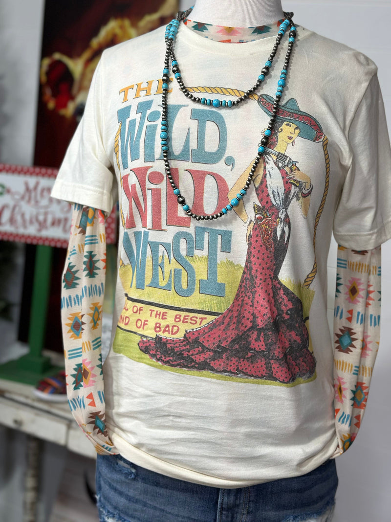 Shop Envi Me It's T-shirt Kinda Day The Rodeo Aztec Mesh Top
