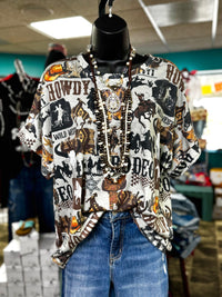 Shop Envi Me Tops and Tunics The Rodeo Howdy Top