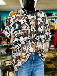 Shop Envi Me Tops and Tunics The Rodeo Howdy Top
