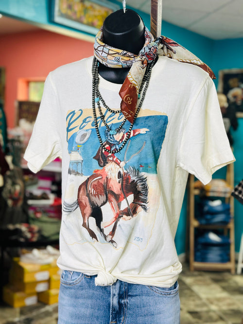 Shop Envi Me Tops and Tunics The Rodeo On Bucking Horse Tee