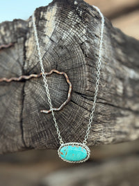 Shop Envi Me Necklaces The Route 66 Sterling Silver Turquoise Bar Necklace One Only