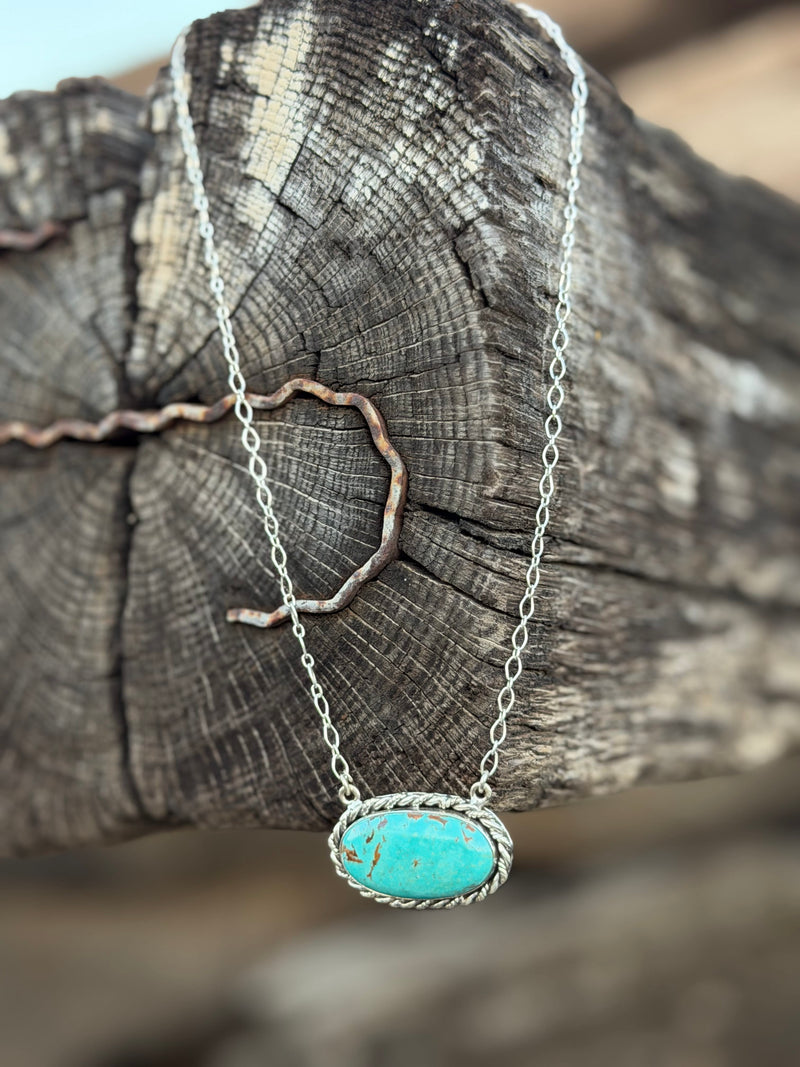 Shop Envi Me Necklaces The Route 66 Sterling Silver Turquoise Bar Necklace One Only