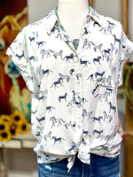 Shop Envi Me Tops and Tunics The Running Horses Camp Shirt
