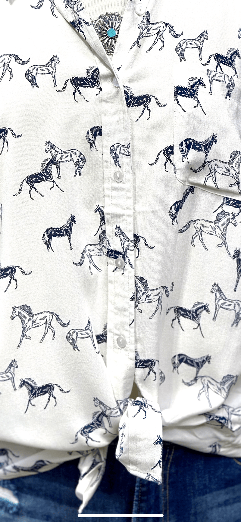 Shop Envi Me Tops and Tunics The Running Horses Camp Shirt