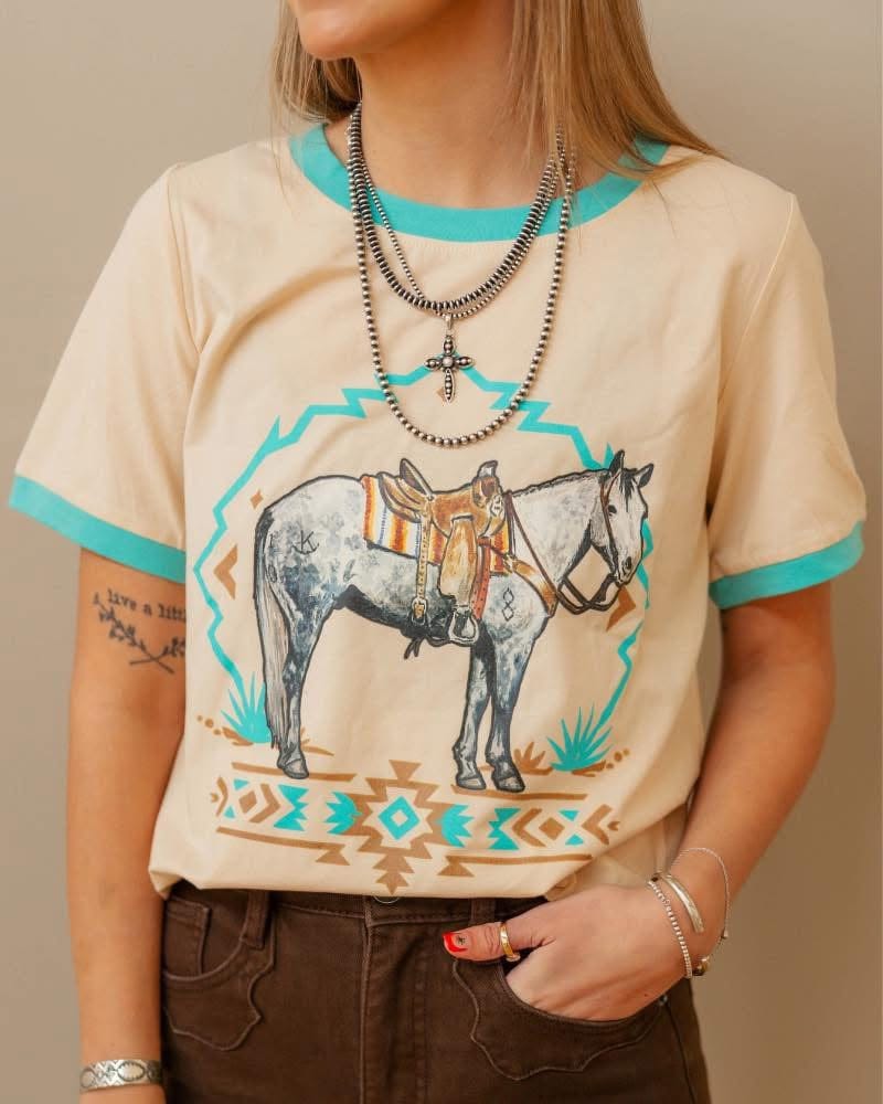 Shop Envi Me Tops and Tunics The Saddle Horse Ringer Tee