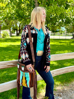 Shop Envi Me Cardigans and Kimonos The Saddle Up Aztec Cord Shacket Jacket