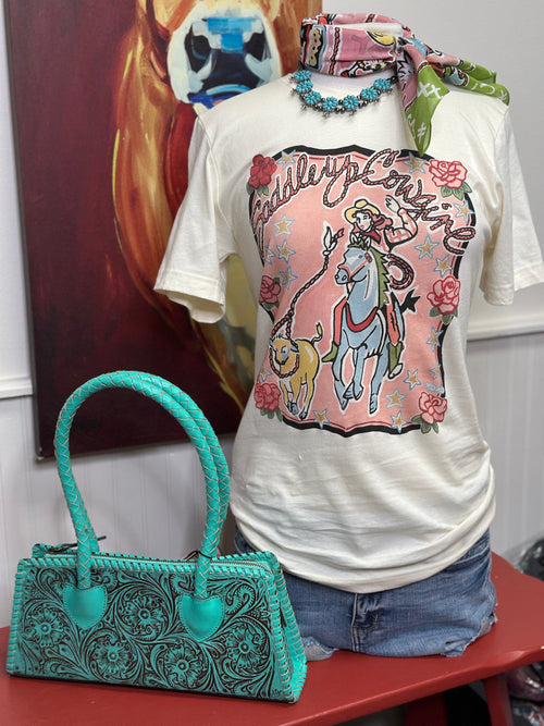Shop Envi Me Tops and Tunics The Saddle Up Cowgirl Tee