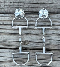 Shop Envi Me Necklaces Silver Tone The Saddle Up Snaffle Bit Sparkle Crystal Earrings