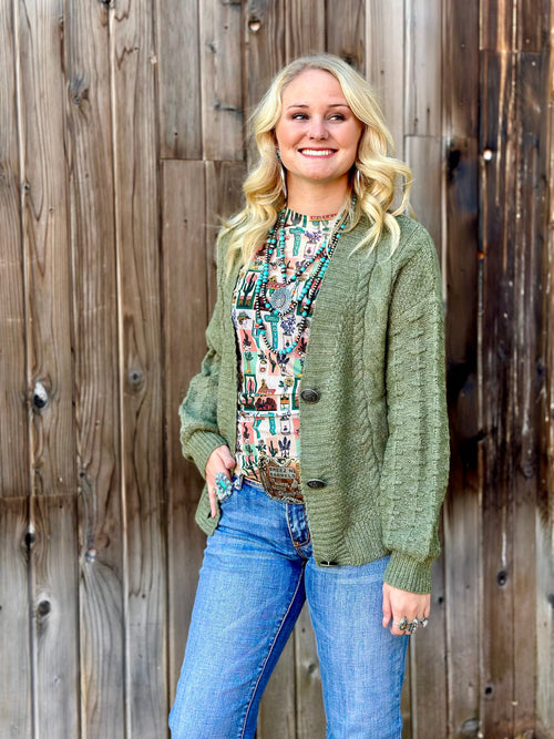 Shop Envi Me Cardigans and Kimonos The Saguaro 🌵 Cactus Cardigan