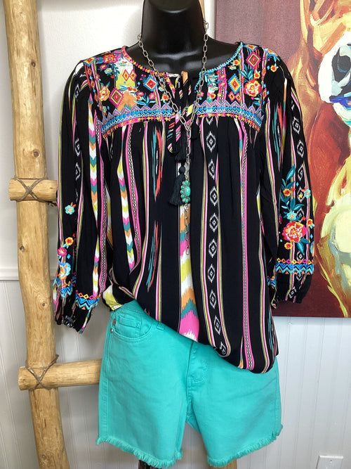 Shop Envi Me Tops and Tunics The  💃 Salsa Embroidered Top