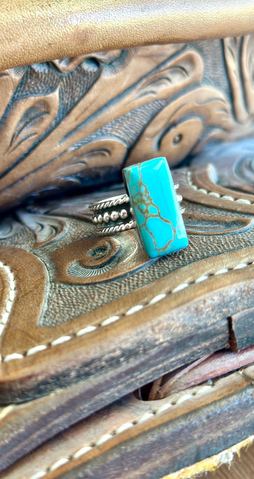 Shop Envi Me Earrings The San Marcos Turquoise & Sterling Silver Ring (Real)