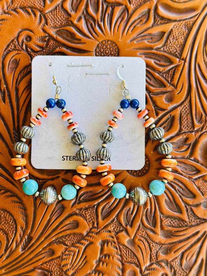 Shop Envi Me Earrings Silver The San Mesa Sterling Silver & Stones Navajo Pearl Earring NA made