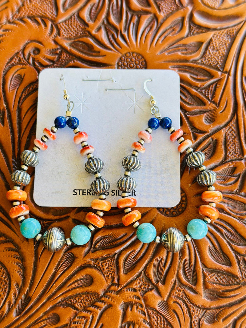 Shop Envi Me Earrings Silver The San Mesa Sterling Silver & Stones Navajo Pearl Earring NA made