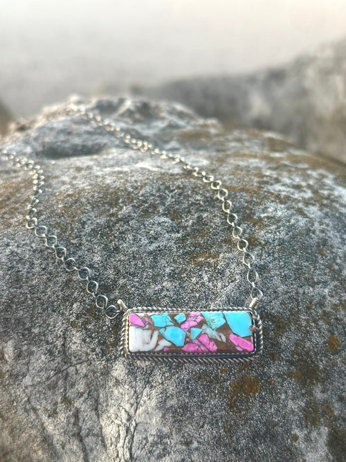 Shop Envi Me Necklaces The San Rio Sterling Silver Cotton Candy Bar NA Necklace