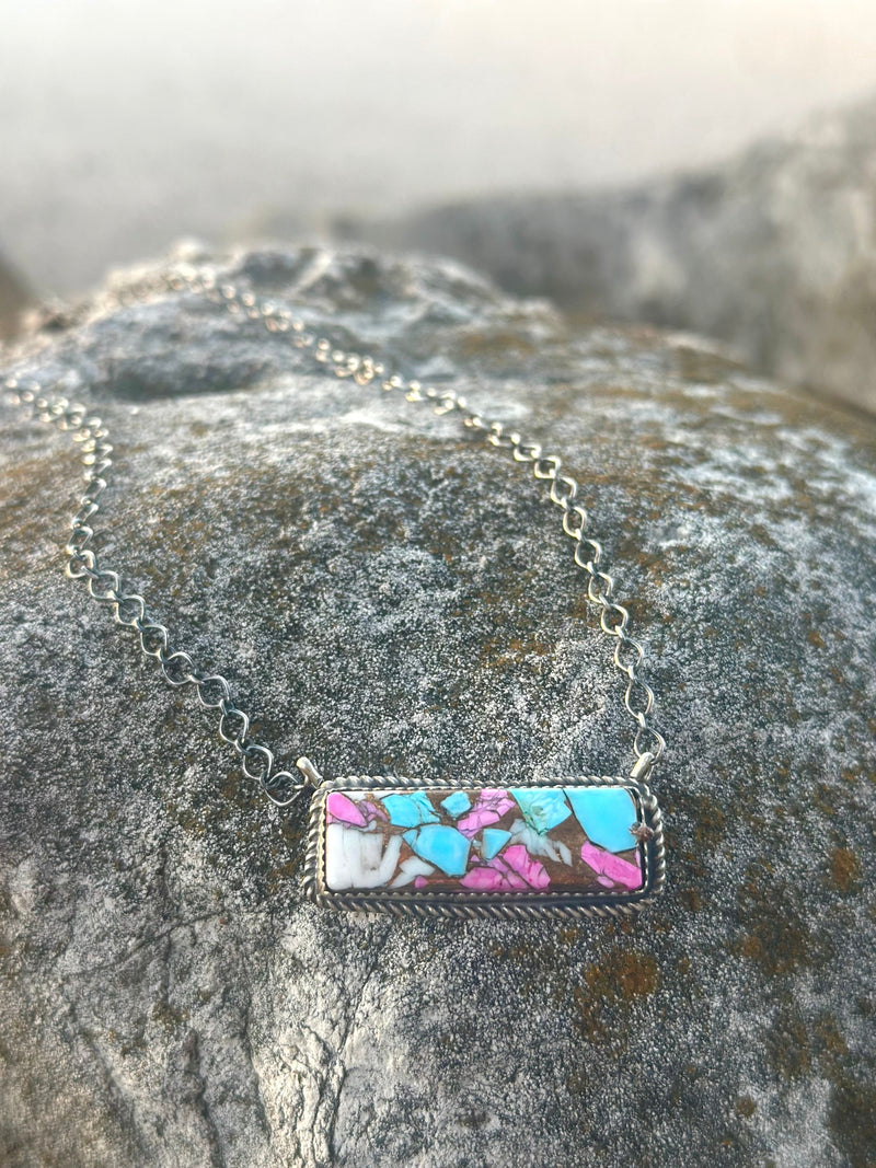 Shop Envi Me Necklaces The San Rio Sterling Silver Cotton Candy Bar NA Necklace