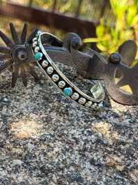 Shop Envi Me Bracelets Silver & Turquoise The San Simione Sterling Silver & Turquoise Southwest Cuff Bracelet