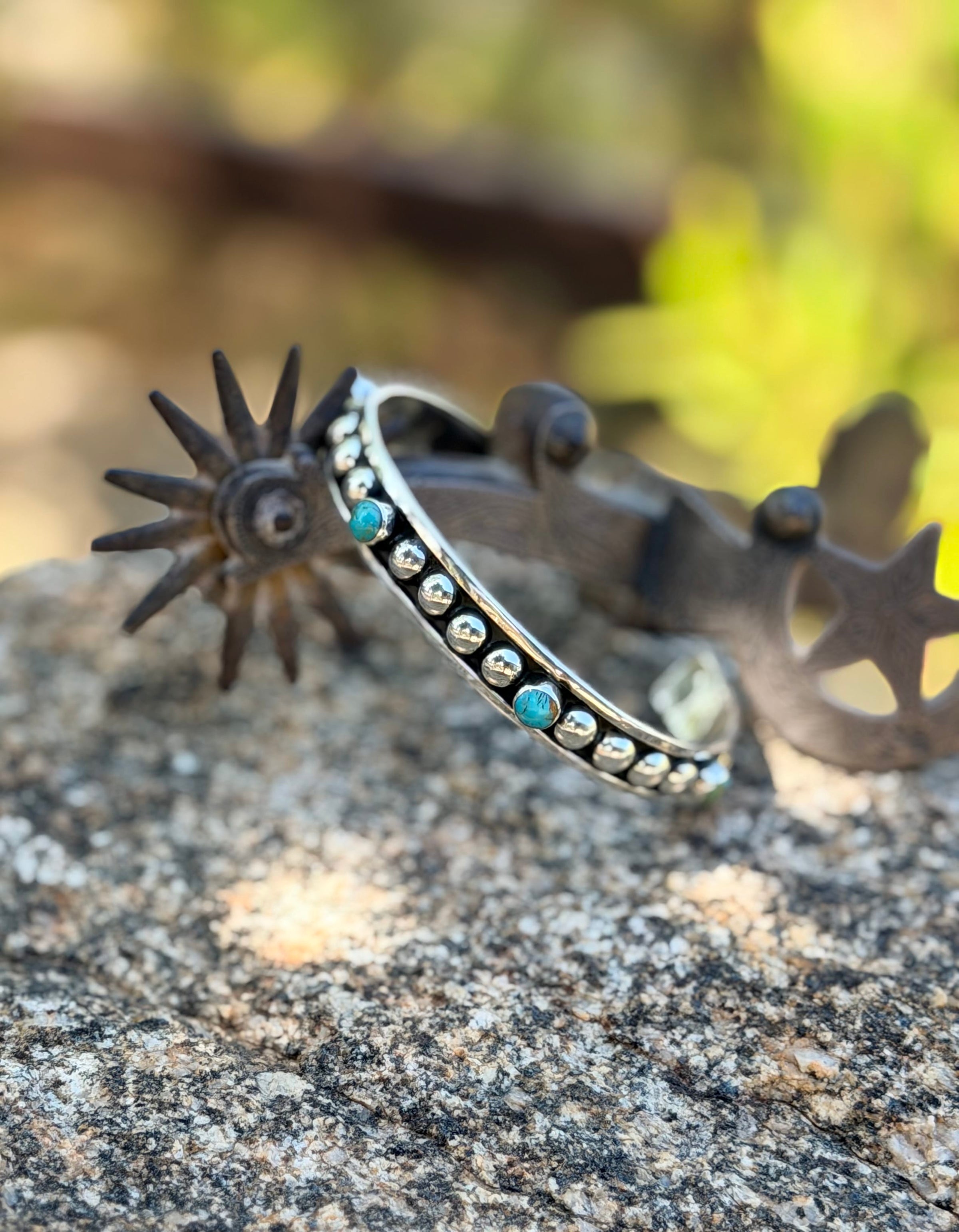 Shop Envi Me Bracelets Silver & Turquoise The San Simione Sterling Silver & Turquoise Southwest Cuff Bracelet