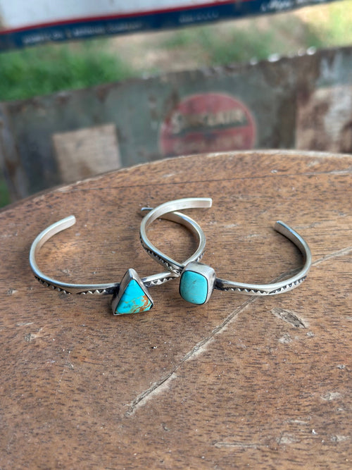Shop Envi Me Bracelets The Santa Ana NA Made Sterling Silver & Turquoise Stackeru Cuff Bracelet