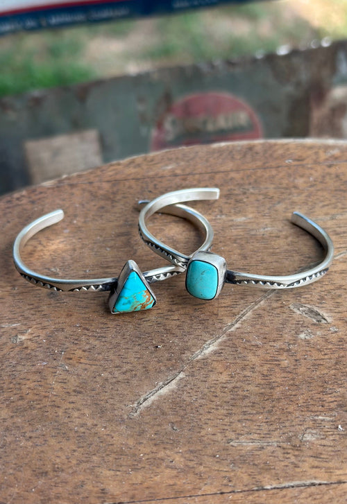 Shop Envi Me Bracelets The Santa Ana NA Made Sterling Silver & Turquoise Stackeru Cuff Bracelet