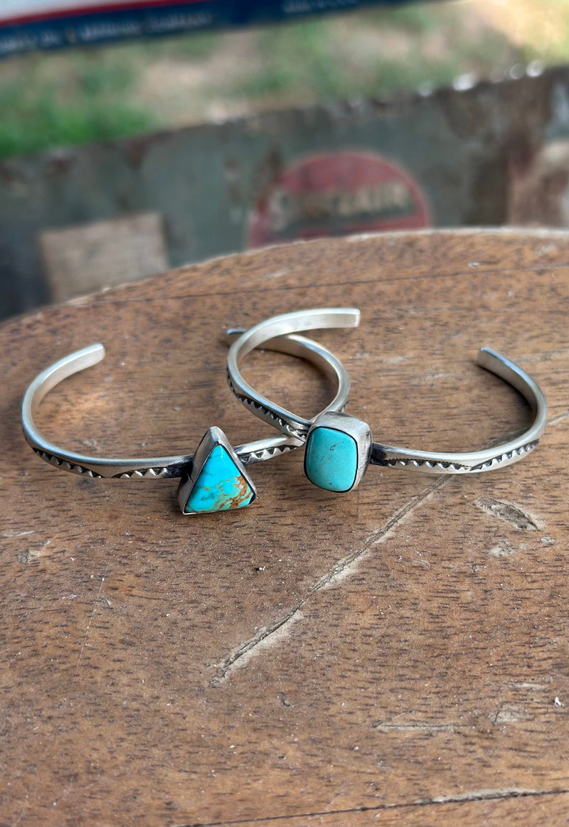 Shop Envi Me Bracelets The Santa Ana NA Made Sterling Silver & Turquoise Stackeru Cuff Bracelet