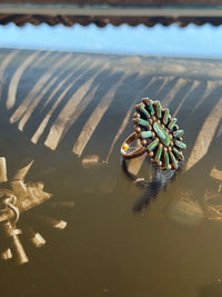 Shop Envi Me Earrings Adjustable The Santa Maria Copper & Turquoise Ring