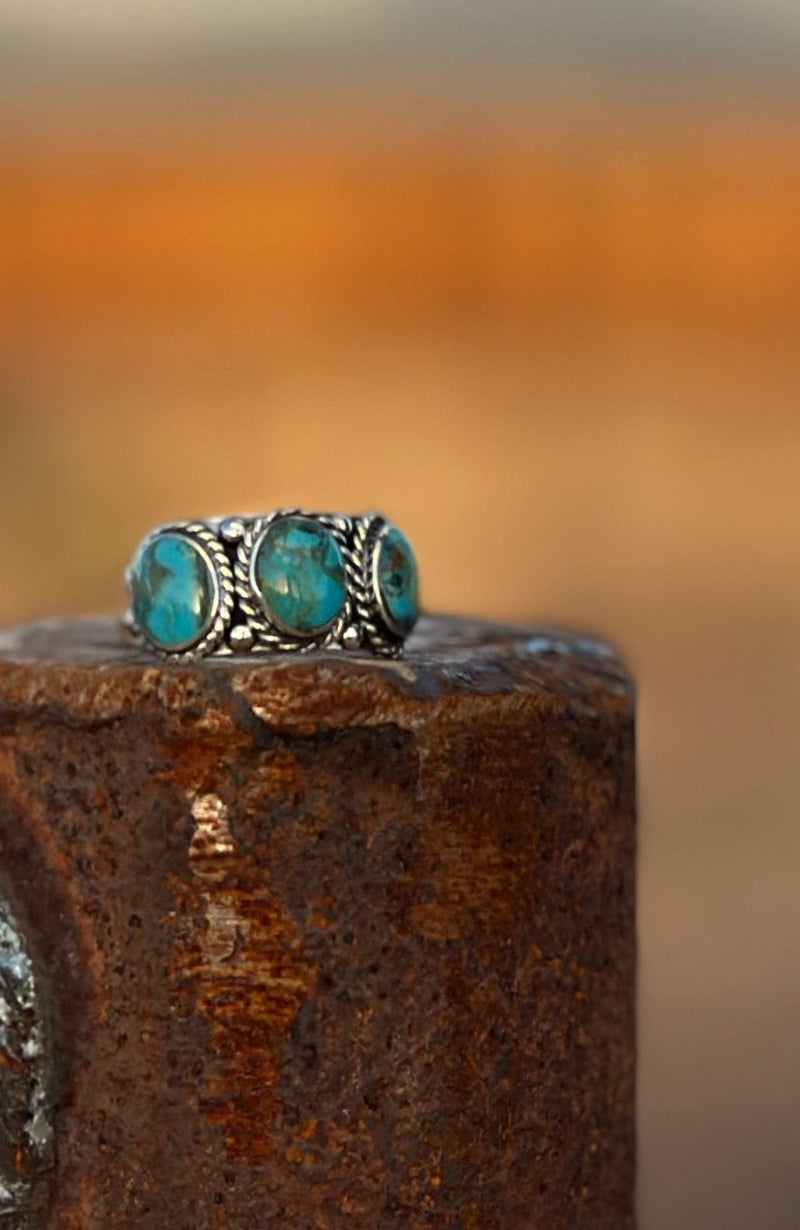 Shop Envi Me Earrings The Santa Maria Sterling Silver & Turquoise Ring