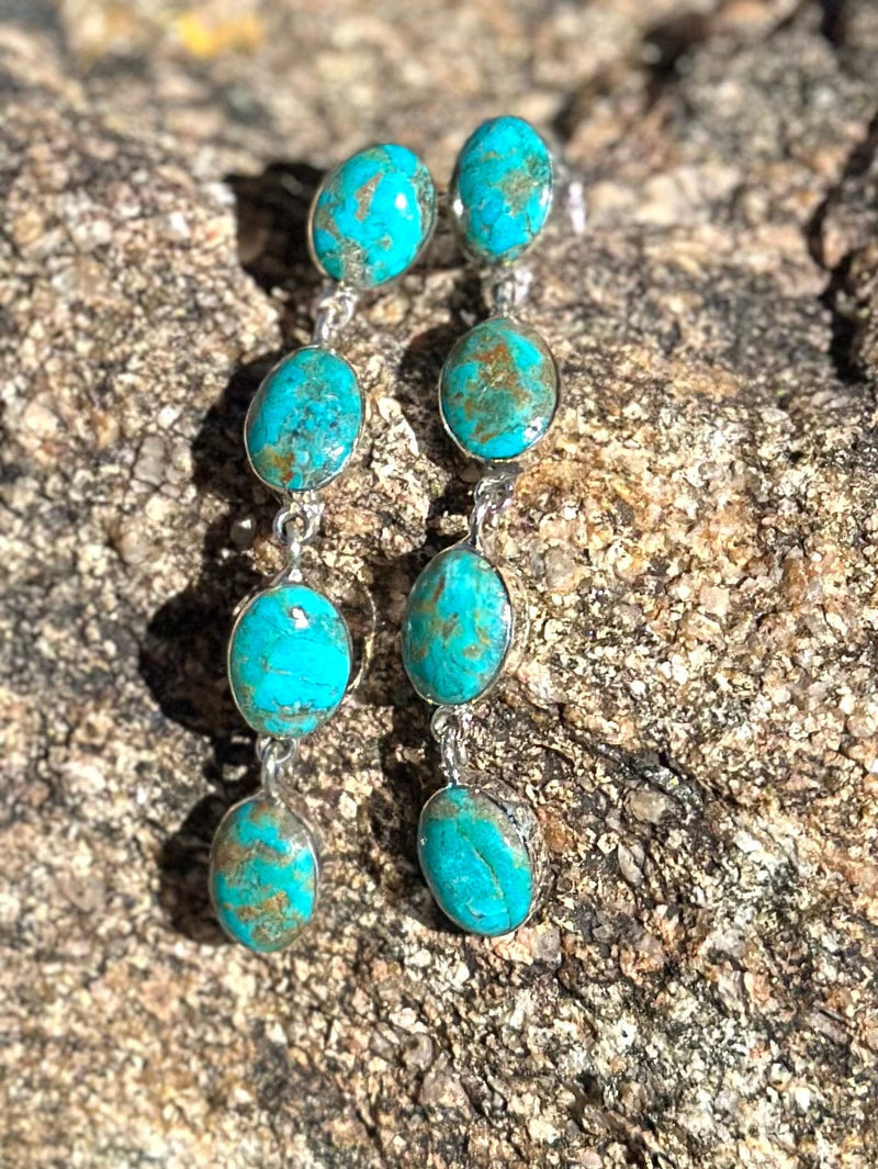 Shop Envi Me Earrings Turquoise The Santa Paulo Sterling Silver & Kingman Turquoise Drop Earring