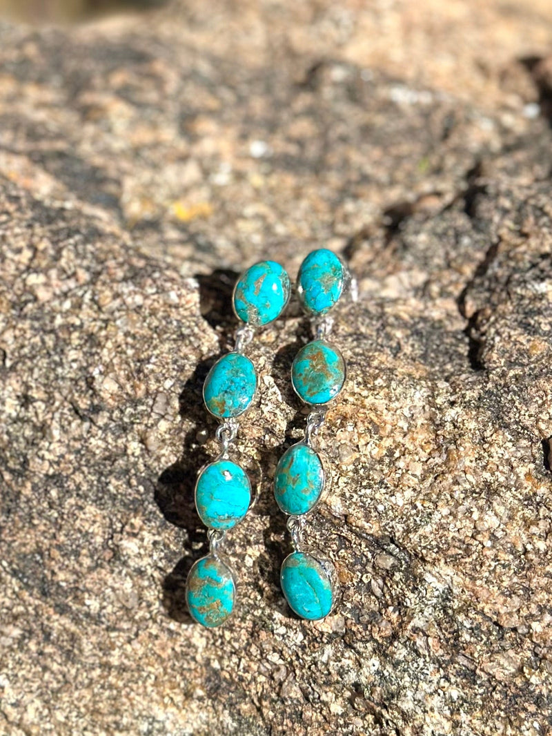 Shop Envi Me Earrings Turquoise The Santa Paulo Sterling Silver & Kingman Turquoise Drop Earring