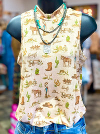 Shop Envi Me Tops and Tunics The Santa Rio Desert 🌵 Sleeveless Top