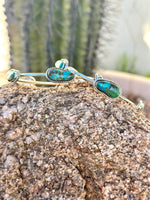 Shop Envi Me Bracelets Silver The Santa Rio Sterling Silver & Real Turquoise Bangle Bracelet