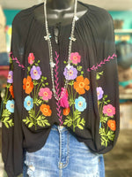 Shop Envi Me Tops and Tunics The Santa Rosa Embroidered Top