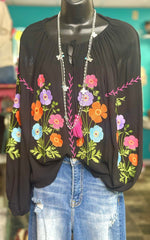 Shop Envi Me Tops and Tunics The Santa Rosa Embroidered Top
