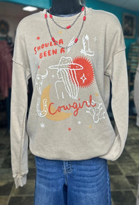 Shop Envi Me Tops and Tunics The Shoulda Been A Cowgirl Sweatshirt