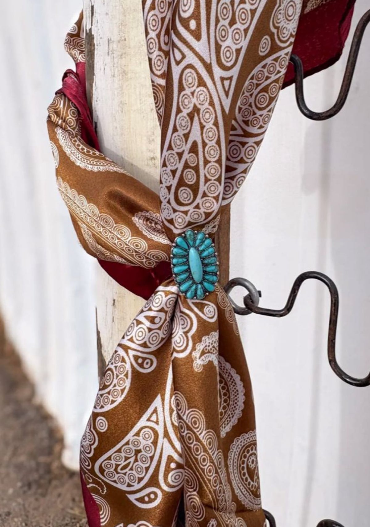 Shop Envi Me Earrings Turquoise Oval The Sierra Scarf Slides/Ring Adjustable