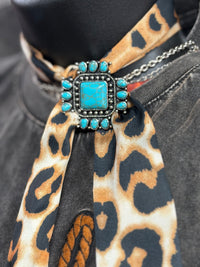 Shop Envi Me Earrings Turquoise Square The Sierra Scarf Slides/Ring Adjustable