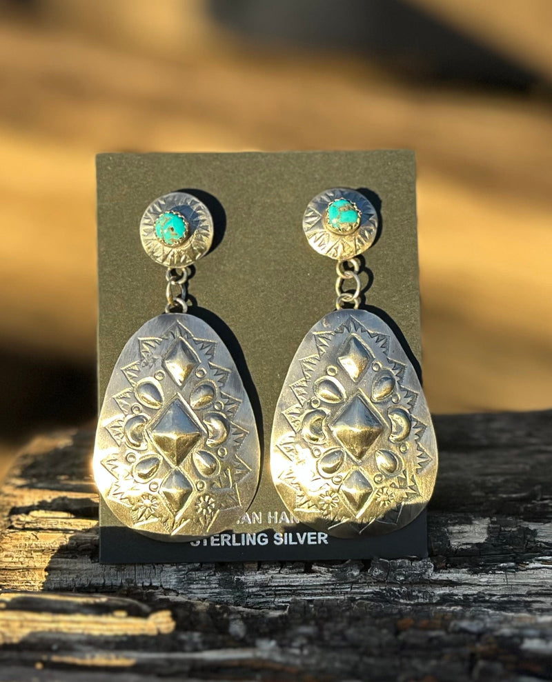 Shop Envi Me Earrings Turquoise The Sonita NA Made Kingman Turquoise & Sterling Silver Earring One Pair Only