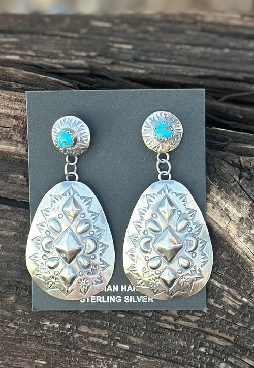 Shop Envi Me Earrings Turquoise The Sonita NA Made Kingman Turquoise & Sterling Silver Earring One Pair Only