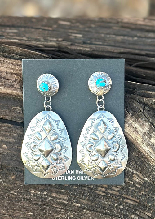 Shop Envi Me Earrings Turquoise The Sonita NA Made Kingman Turquoise & Sterling Silver Earring One Pair Only