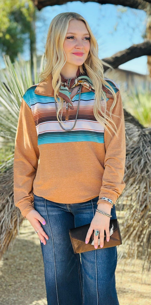 Shop Envi Me Tops and Tunics The South Of Amarillo Quarter Zip Top