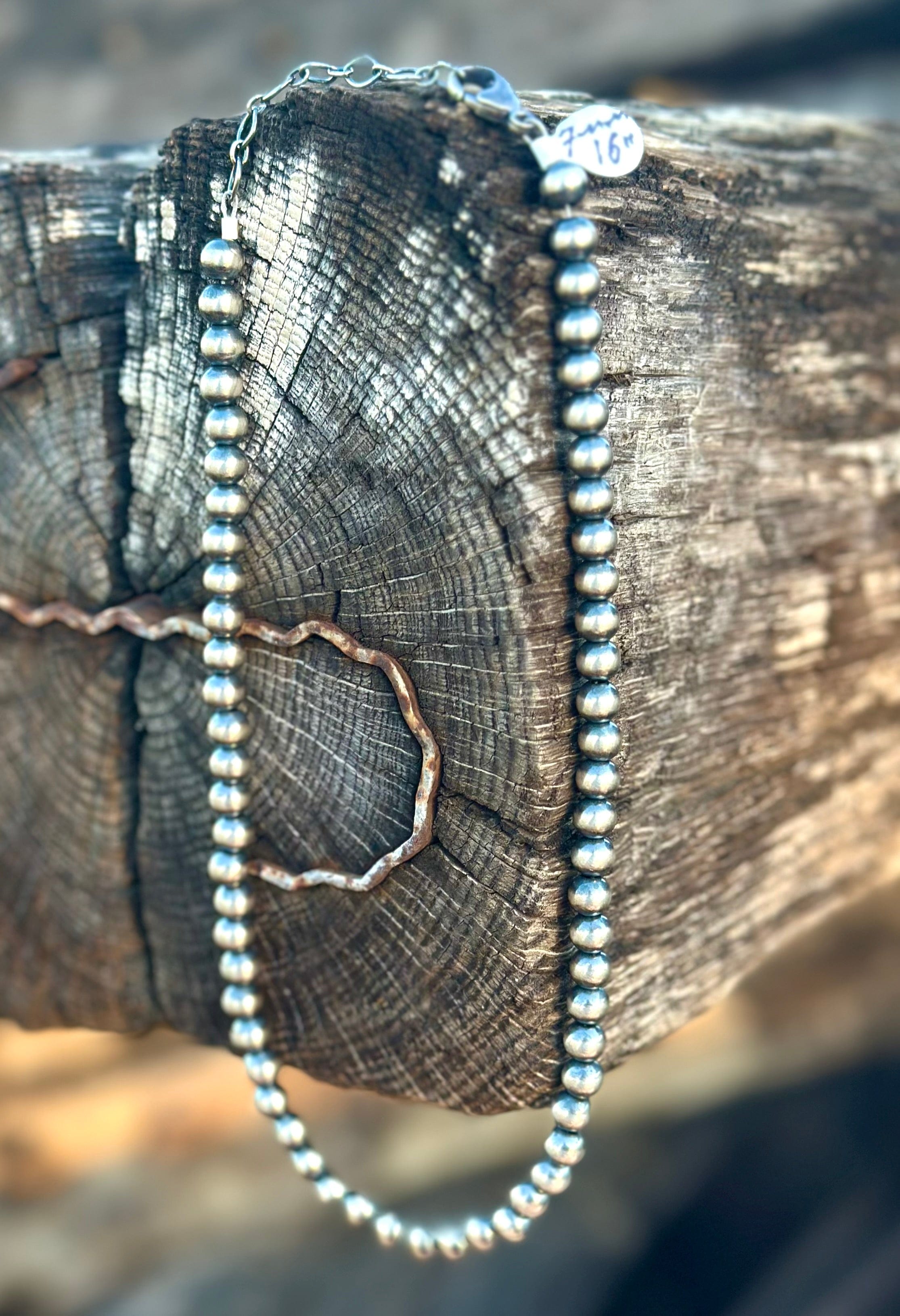 Shop Envi Me Necklaces The South Of Arizona Sterling Silver NA Pearl & Stone Necklace