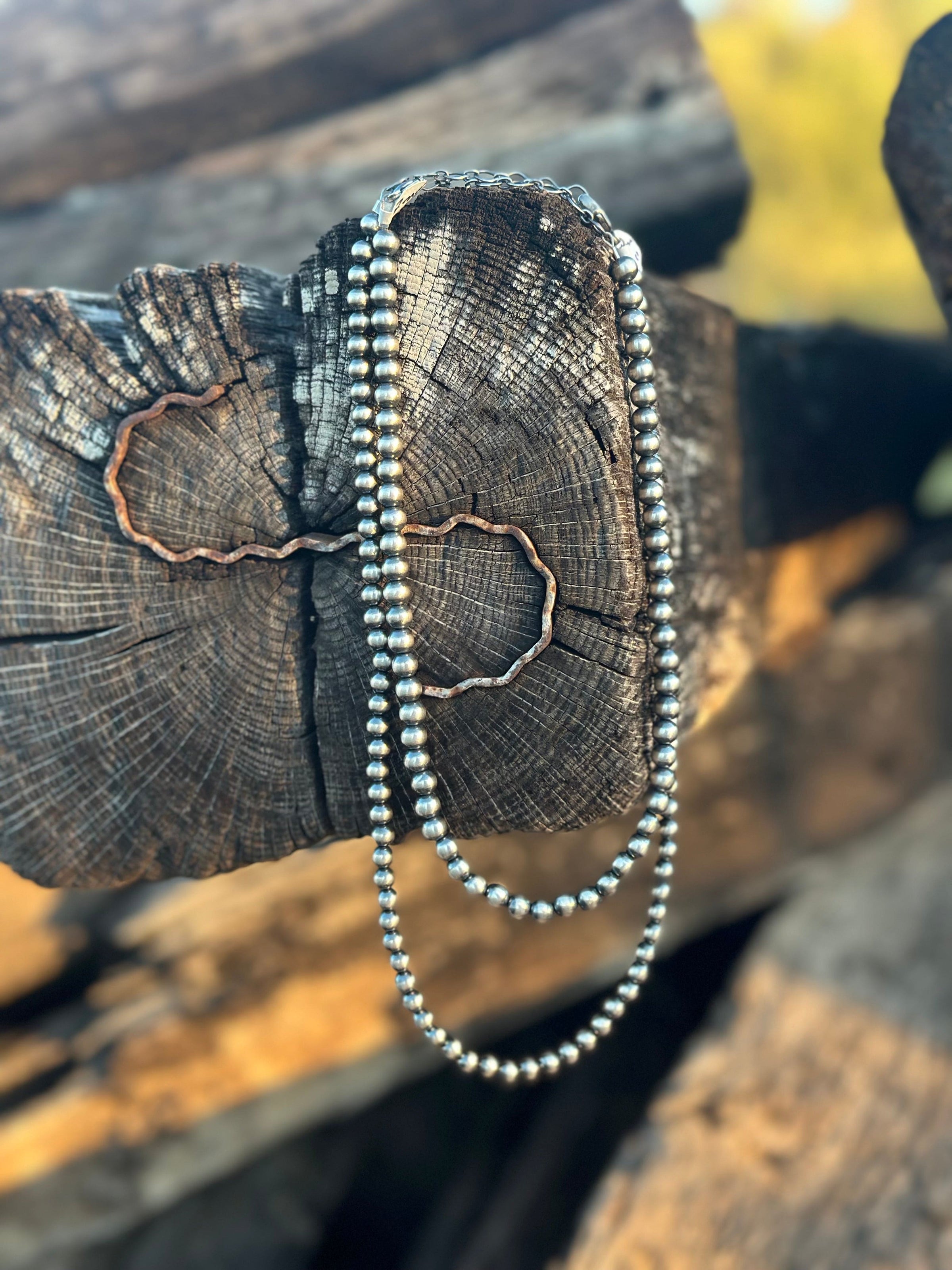 Shop Envi Me Necklaces The South Of Arizona Sterling Silver NA Pearl & Stone Necklace
